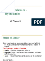 Fluid Mechanics - Hydrostatics: AP Physics B