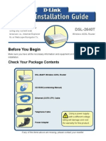 Before You Begin: DSL-2640T