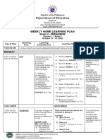 Department of Education: Weekly Home Learning Plan