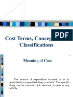 Cost Concept and Classification