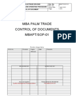 SOP01 - Control of Document Procedure