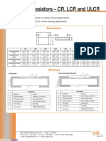 Chip Resistors - CR, LCR and ULCR: Features