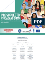 Presupuesto Ciudadano 2019 Proyecto de Ley de Presupuesto General Del Estado 2019