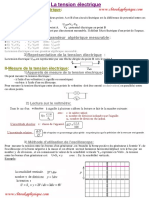 Cours 9, Tension Électrique