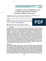 Penaeus Kerathurus: Effets de La Salinité Et de La Température Sur Le Taux D'éclosion Des Œufs de (Kribi, Cameroun)