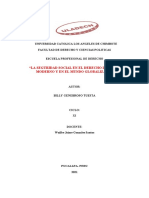 Monografia de La Seguridad Social en El Derecho Laboral Moderno y en El Mundo Globalizado