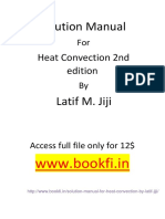 Solution Manual: Heat Convection 2nd Edition