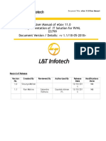 User Manual of Egov 11.0 Implementation of It Solution For RVNL D3799 Document Version / Details