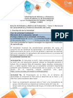 Guía Actividades y Rúbrica Evaluación Tarea 1 Reconocer Características y Entornos