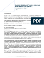 Codifica Resoluciones Del Servicio Nacional de Contratación Pública