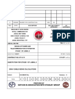 Cable Sizing Calculations Front Sheet