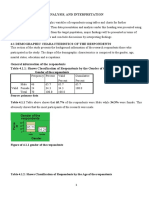 Chapter Four Data Presentation, Analysis, and Interpretation