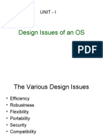 Design Issues of An OS