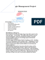 Pepsi Strategic Management Project Report