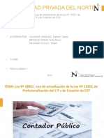 Ley de La Actualizacion de La Ley N°13253, de Profesionalizacion Del Contador Publico y de Creacion de Ños Colegios de Contadores Publicos