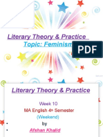 Literary Theory & Practice: Topic: Feminism