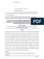 Islam and Colonialism: The Response of The Muslims in The Southern Philippines To Western Colonialism and Legacies