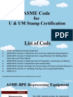 Code & Standard For ASME U & Stamp.