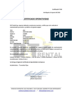 Certificado Operatividad