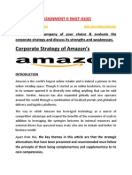 Corporate Strategy of Amazon's: ASSIGNMENT-II (MGT-9102)