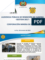 2018 - Comibol - Rendicion Publica 2017