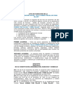 Junta Vecinal Olla Comun Acta de Constitucion