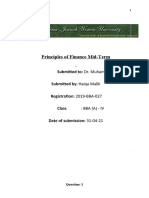 Principles of Finance Mid-Term