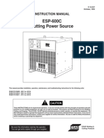 ESP-600C Cutting Power Source: Instruction Manual