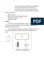 Given: An Accelerometer, Whose Frequency Response Shows Magnitude