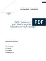 Cahier Des Charges Pour La Mise en Place de L'infrastructure Informatique