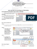 WEEK 2 - Insert and Edit Text and Objects in Placeholders ICT 4 TO PRINT