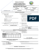 Schools Division of Iloilo: Application For Leave