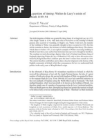 A Question of Timing: Walter de Lacy's Seisin of Meath 1189-94