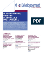 Le Secteur Minier, Un Levier de Croissance Pour L'afrique