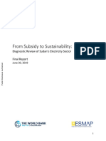 From Subsidy To Sustainability Diagnostic Review of Sudan Electricity Sector