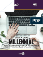 Carta A Un (A) Millennial Desencantado (A) Con La Democracia