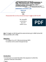 Embedded Systems Lab 18ECL66: Demonstrate The Use of An External Interrupt To Toggle An LED On/Off