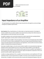 Input Impedance of An Amplifier and How To Calculate It