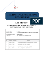 Mechanical Engineering Department: Lab Report