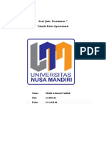 Tugas Teknik Riset Operasional Pertemuan 7