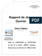 Rapport de Stage Ouvrier