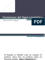 Fenómenos Del Signo Lingüístico