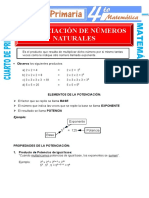 Potenciacion de Numeros Naturales para Cuarto de Primaria