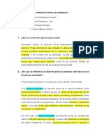 Derecho Penal Económico - 3 Preguntas