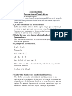 Concepto de Inecuaciones Cuadráticas.