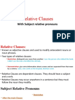 Class 1 Ch. 13 Relative Clauses With Subject Relative Pronouns