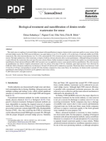 Biological Treatment and Nanofiltration of Denim Textile Wastewater For Reuse