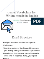 Useful Vocabulary For Writing Emails in English