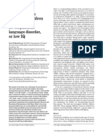 Sensorimotor Performance in School-Age Children With Autism, Developmental Language Disorder, or Low IQ