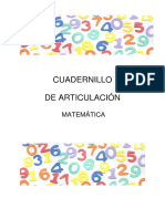 Cuadernillo Articulacion Matematica 2020